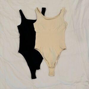Black and Cream Bodysuit Set